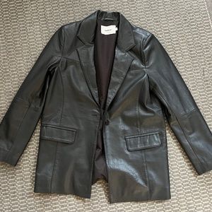 Deadwood Brooke Oversized Leather Jacket Blazer (size 34)